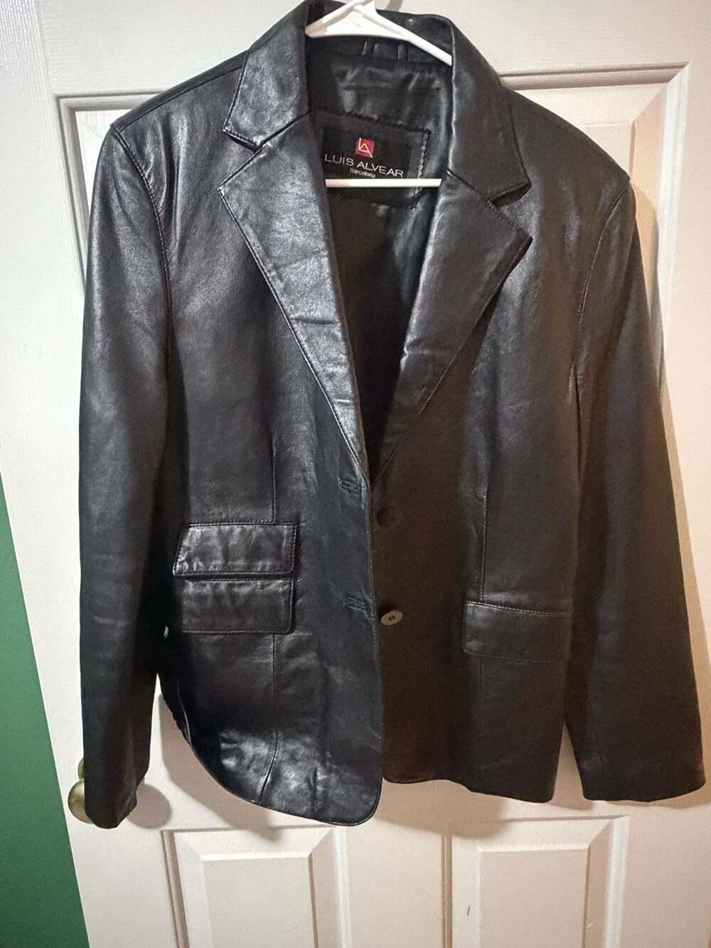 Luis Alvear Black Leather Blazer